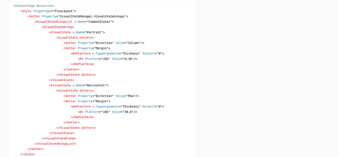 Visual state manager