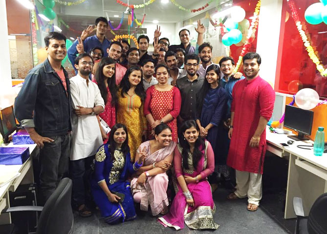 this diwali saffron tech family vibrated together in celebration and prosperity