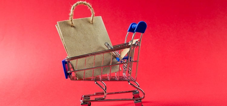 composition-of-shopping-cart-with-bag-and-copy-spa
